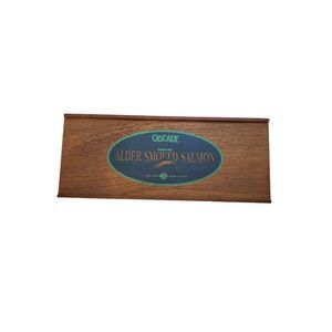 Vintage Cascade Alder Smoked Salmon Wooden Advertising Box